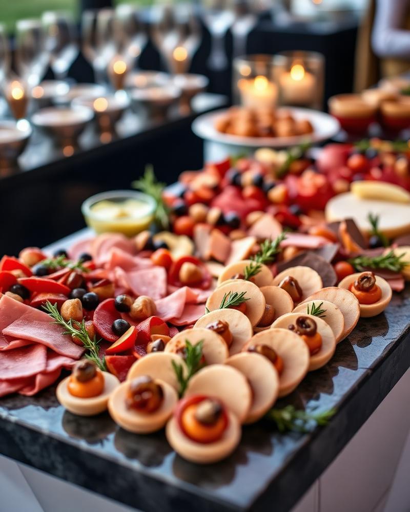 Gourmet catering service with beautifully plated dishes for luxury events in Southampton